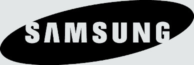 De afbeelding toont het Samsung-logo, met de merknaam 
